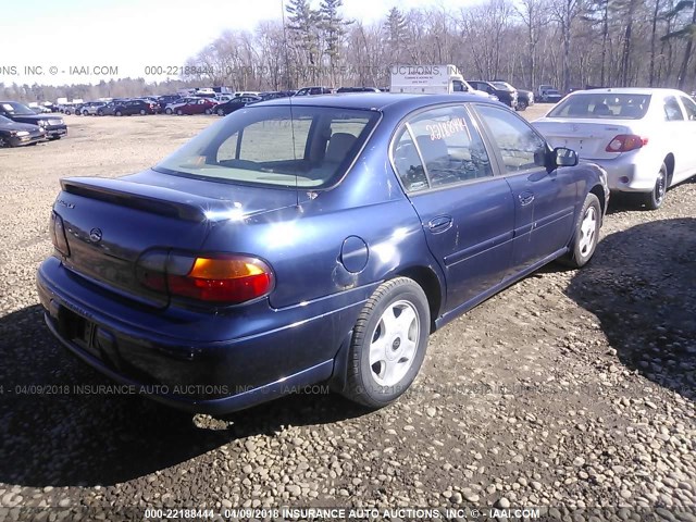 1G1NE52J116137983 - 2001 CHEVROLET MALIBU LS ლურჯი ფოტო 4