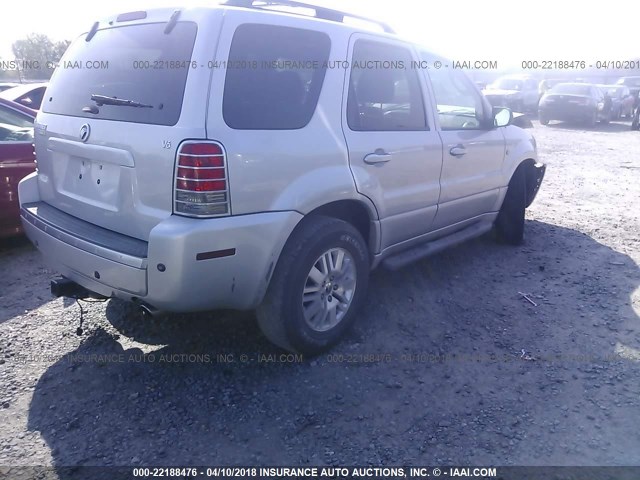 4M2CU87117KJ13236 - 2007 MERCURY MARINER PREMIER SILVER photo 4