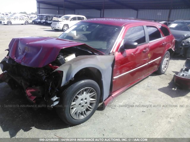 2D4FV47TX7H663328 - 2007 DODGE MAGNUM SE RED photo 2