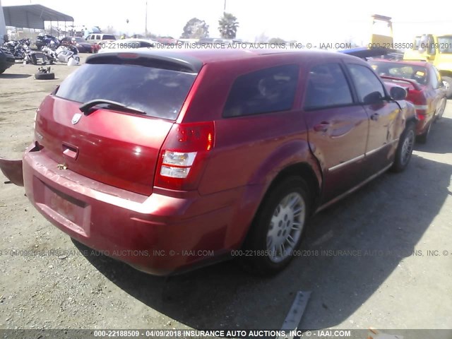 2D4FV47TX7H663328 - 2007 DODGE MAGNUM SE RED photo 4