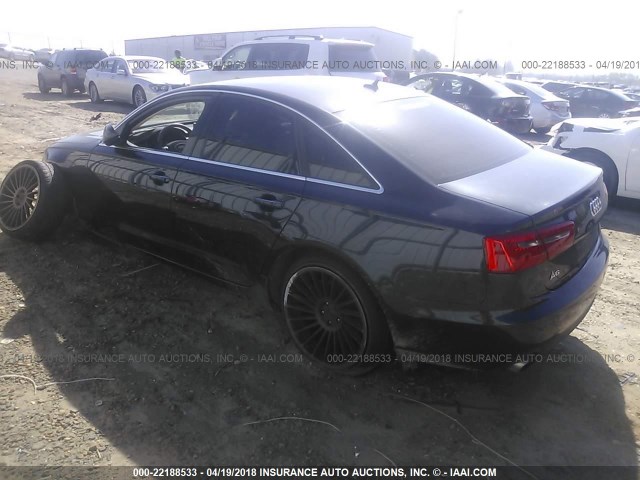 WAUGFAFC3EN007827 - 2014 AUDI A6 PREMIUM PLUS BLUE photo 3