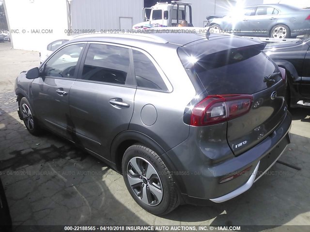 KNDCC3LC7H5037525 - 2017 KIA NIRO EX GRAY photo 3