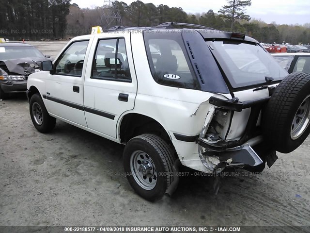 4S2CG58E6R4353570 - 1994 ISUZU RODEO S WHITE photo 3