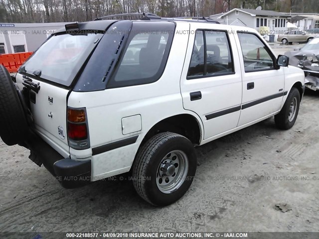 4S2CG58E6R4353570 - 1994 ISUZU RODEO S WHITE photo 4