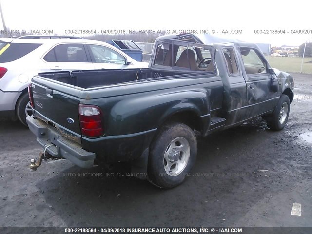 1FTZR15E02PA98416 - 2002 FORD RANGER SUPER CAB GREEN photo 4