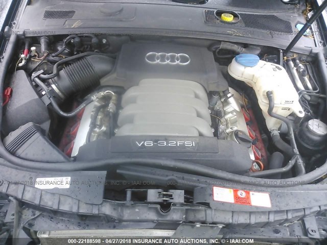 WAUDH74F38N167434 - 2008 AUDI A6 3.2 QUATTRO BLACK photo 10