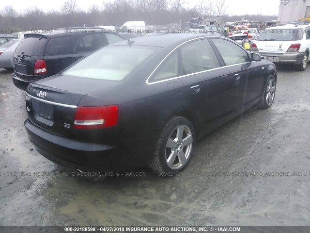 WAUDH74F38N167434 - 2008 AUDI A6 3.2 QUATTRO BLACK photo 4