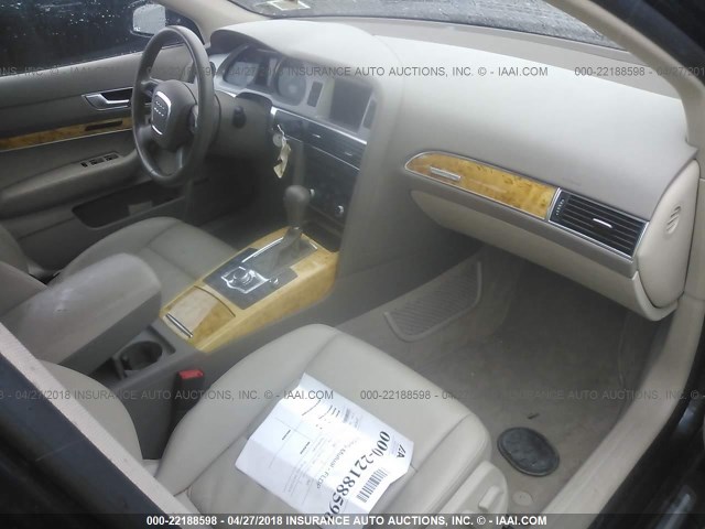 WAUDH74F38N167434 - 2008 AUDI A6 3.2 QUATTRO BLACK photo 5