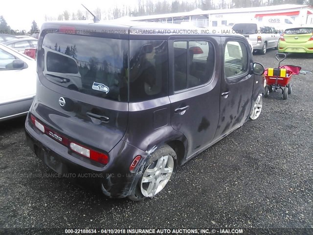 JN8AZ28R59T105349 - 2009 NISSAN CUBE S/SL PURPLE photo 4