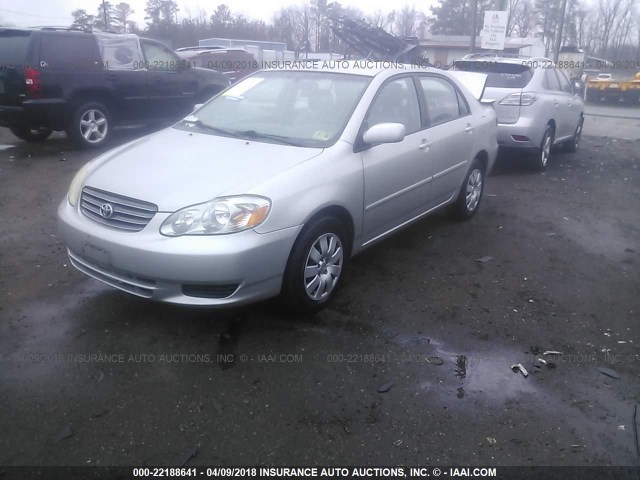 2T1BR32E74C285087 - 2004 TOYOTA COROLLA CE/LE/S GRAY photo 2