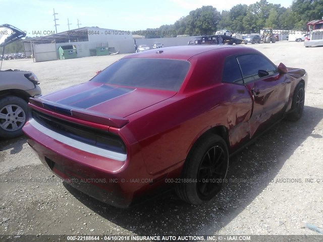 2B3CJ4DV2AH103488 - 2010 DODGE CHALLENGER SE RED photo 4