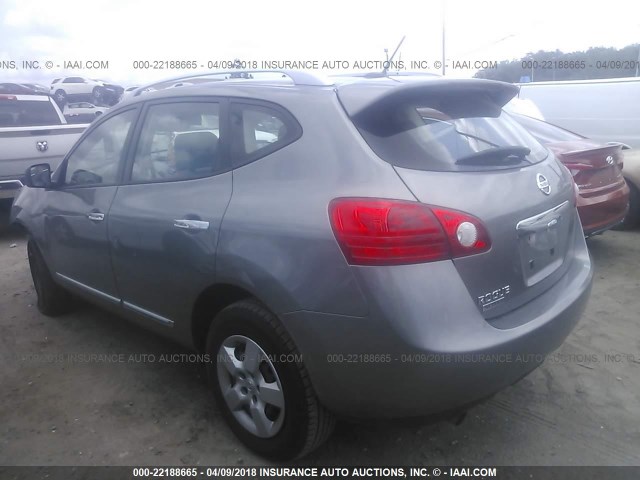 JN8AS5MTXFW151065 - 2015 NISSAN ROGUE SELECT S SILVER photo 3