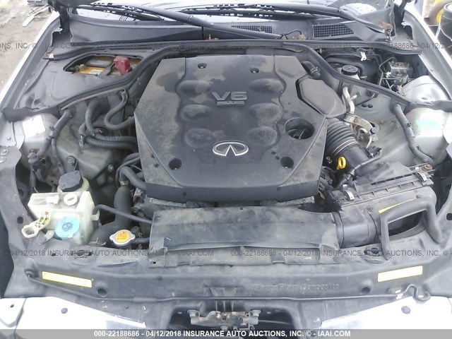 JNKCV51F94M704905 - 2004 INFINITI G35 GRAY photo 10