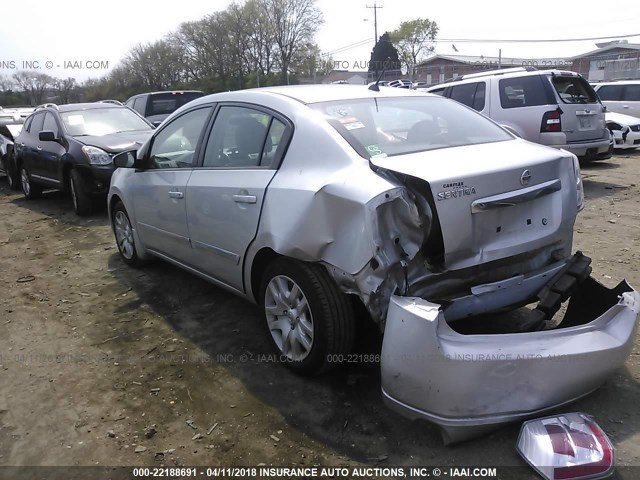 3N1AB6AP6AL638497 - 2010 NISSAN SENTRA 2.0/2.0S/SR/2.0SL SILVER photo 3