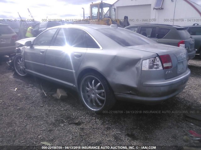 WAUML44E74N016014 - 2004 AUDI A8 L QUATTRO SILVER photo 3