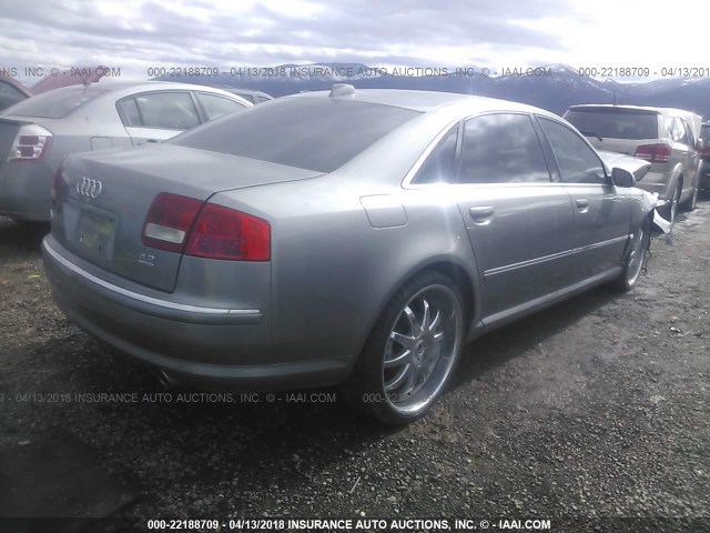 WAUML44E74N016014 - 2004 AUDI A8 L QUATTRO SILVER photo 4