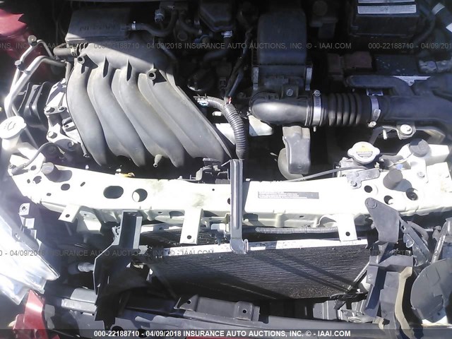 3N1CE2CP2EL425932 - 2014 NISSAN VERSA NOTE S/S PLUS/SV/SL RED photo 10