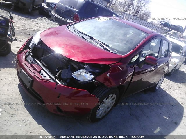 3N1CE2CP2EL425932 - 2014 NISSAN VERSA NOTE S/S PLUS/SV/SL RED photo 2