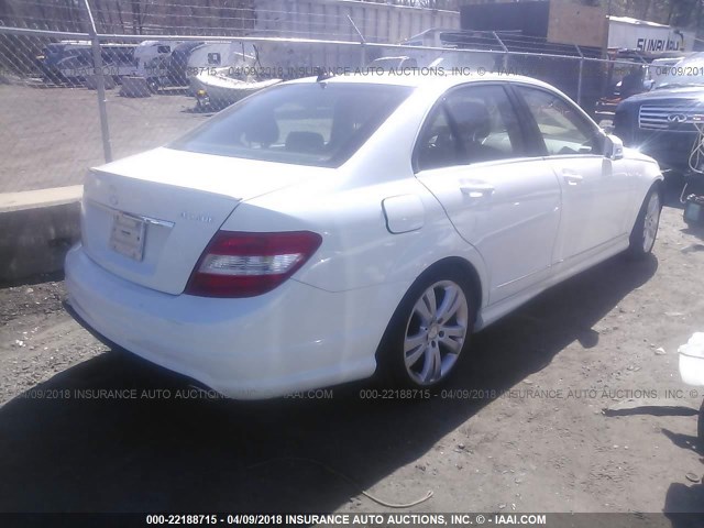 WDDGF8BB9AR092464 - 2010 MERCEDES-BENZ C 300 4MATIC WHITE photo 4