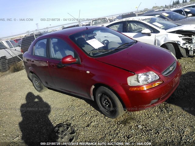KL1TD52695B297725 - 2005 CHEVROLET AVEO LS BURGUNDY photo 1