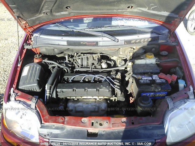 KL1TD52695B297725 - 2005 CHEVROLET AVEO LS BURGUNDY photo 10