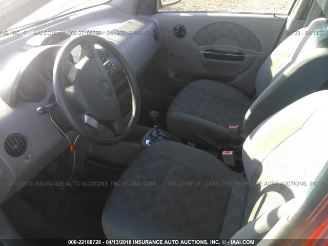 KL1TD52695B297725 - 2005 CHEVROLET AVEO LS BURGUNDY photo 5