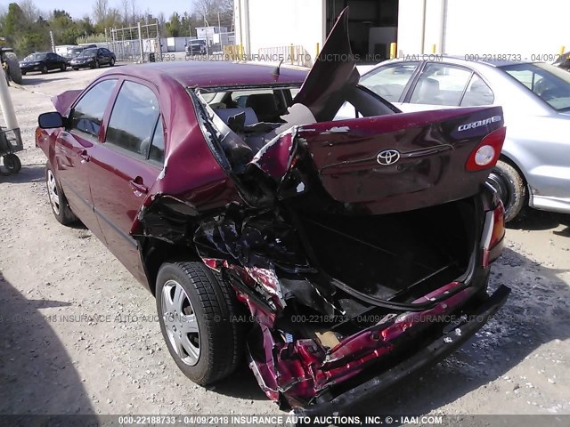 JTDBR32E630050477 - 2003 TOYOTA COROLLA CE/LE RED photo 6