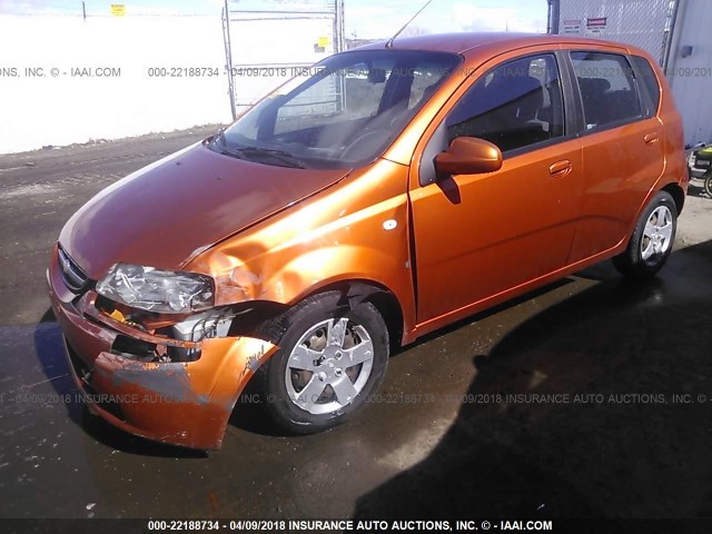 KL1TD66658B088468 - 2008 CHEVROLET AVEO LS ORANGE photo 2