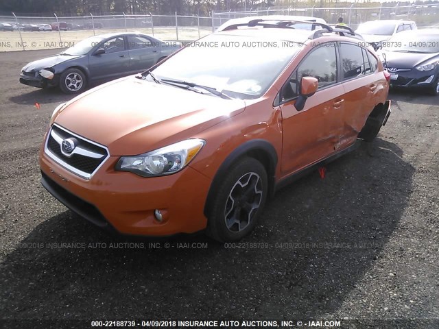 JF2GPAGC8E8348137 - 2014 SUBARU XV CROSSTREK 2.0 LIMITED ORANGE photo 2