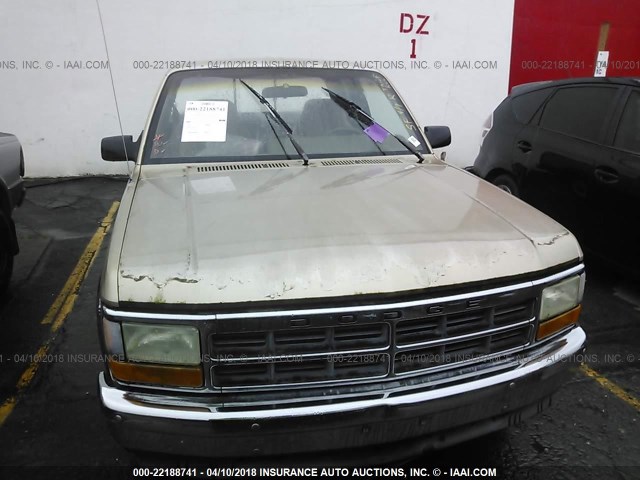 1B7GL23Y6PS175726 - 1993 DODGE DAKOTA GOLD photo 6