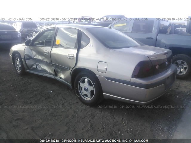 2G1WF52E039304320 - 2003 CHEVROLET IMPALA GOLD photo 3