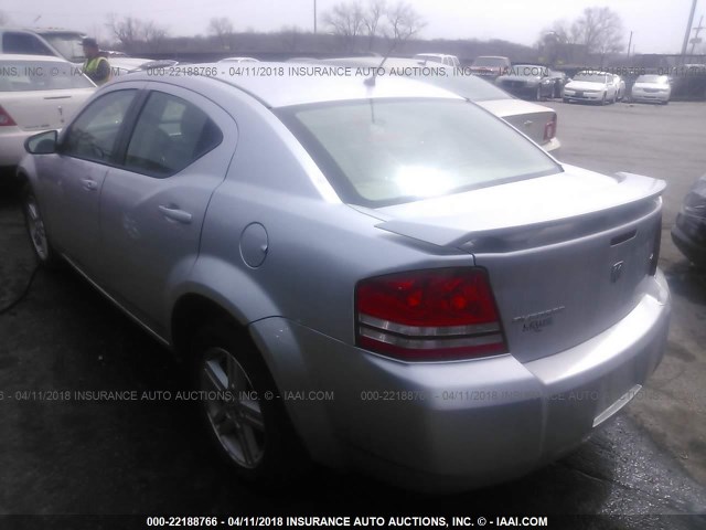 1B3LC56K48N607500 - 2008 DODGE AVENGER SXT SILVER photo 3