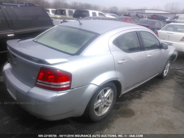 1B3LC56K48N607500 - 2008 DODGE AVENGER SXT SILVER photo 4