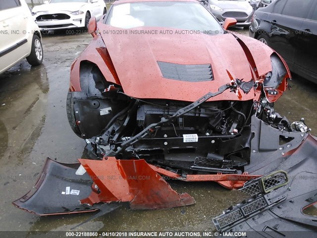 1G1YM2D72G5116297 - 2016 CHEVROLET CORVETTE STINGRAY/3LT/Z51 ORANGE photo 6