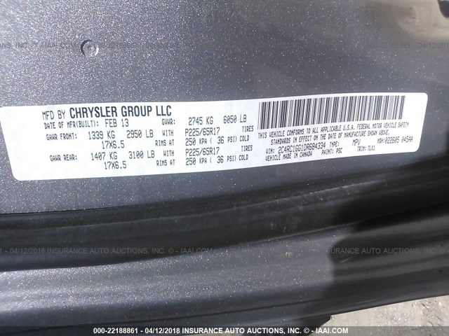 2C4RC1GG1DR684334 - 2013 CHRYSLER TOWN & COUNTRY LIMITED SILVER photo 9