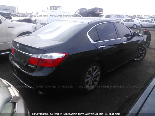 1HGCR2F58EA127583 - 2014 HONDA ACCORD SPORT BLACK photo 4