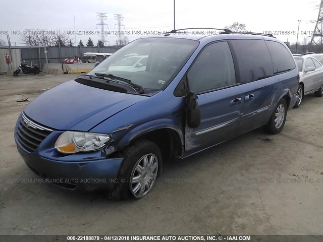 2A4GP54L37R274427 - 2007 CHRYSLER TOWN & COUNTRY TOURING BLUE photo 2