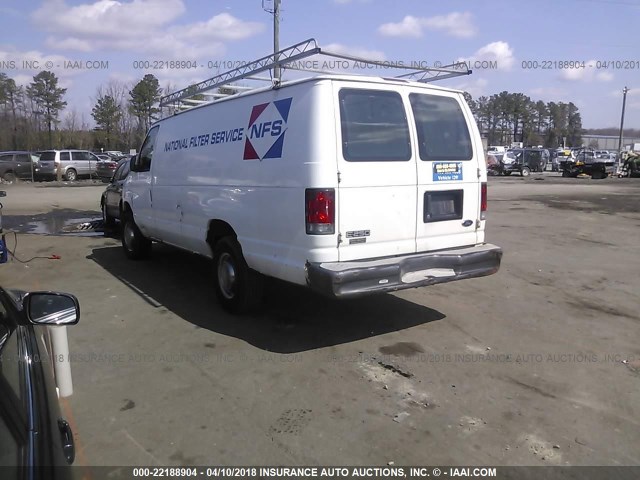 1FTNS24203HB06686 - 2003 FORD ECONOLINE E250 VAN WHITE photo 3