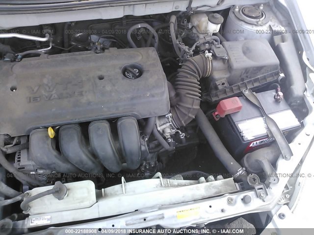 2T1KR32E88C697783 - 2008 TOYOTA COROLLA MATRIX XR SILVER photo 10