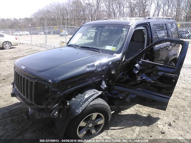 1J8GN28K08W210410 - 2008 JEEP LIBERTY SPORT BLACK photo 2