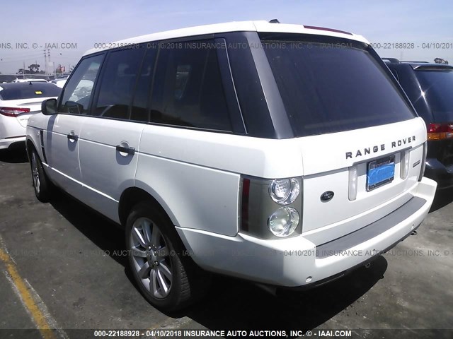 SALMF13468A267081 - 2008 LAND ROVER RANGE ROVER SUPERCHARGED WHITE photo 3