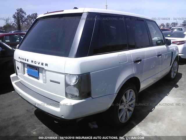 SALMF13468A267081 - 2008 LAND ROVER RANGE ROVER SUPERCHARGED WHITE photo 4