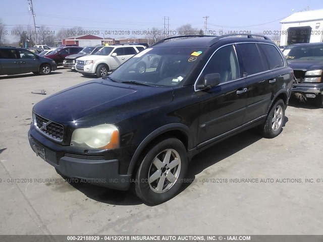 YV1CZ59H541044904 - 2004 VOLVO XC90 BLACK photo 2