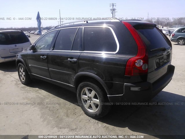 YV1CZ59H541044904 - 2004 VOLVO XC90 BLACK photo 3