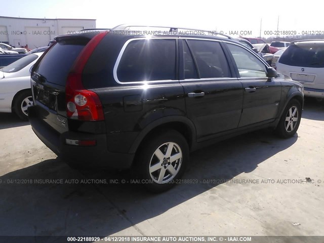 YV1CZ59H541044904 - 2004 VOLVO XC90 BLACK photo 4