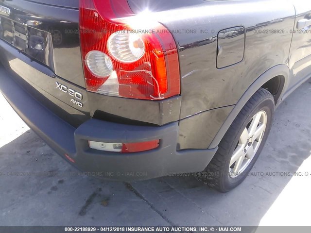 YV1CZ59H541044904 - 2004 VOLVO XC90 BLACK photo 6
