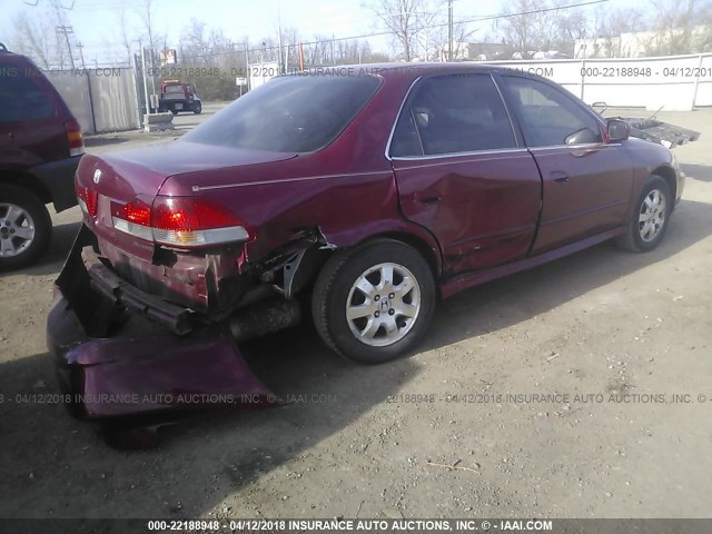 1HGCG56681A063085 - 2001 HONDA ACCORD EX RED photo 4