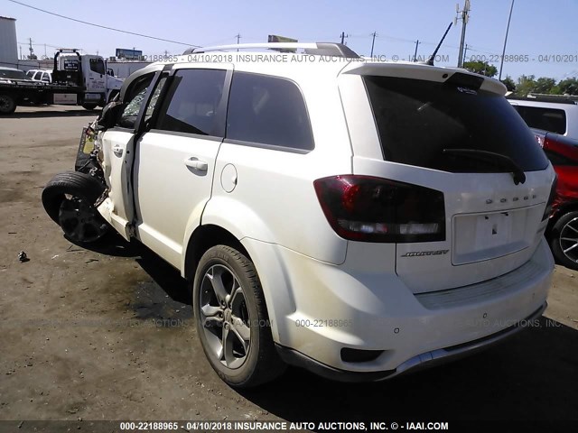 3C4PDCGB6GT208070 - 2016 DODGE JOURNEY CROSSROAD WHITE photo 3