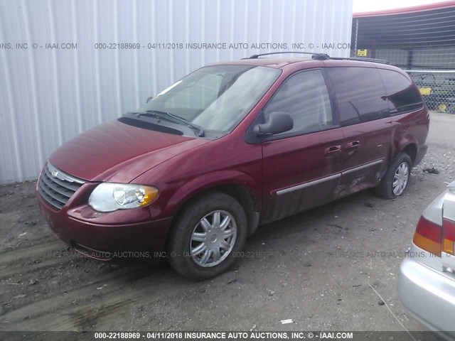 2A4GP54L97R160688 - 2007 CHRYSLER TOWN & COUNTRY TOURING RED photo 2