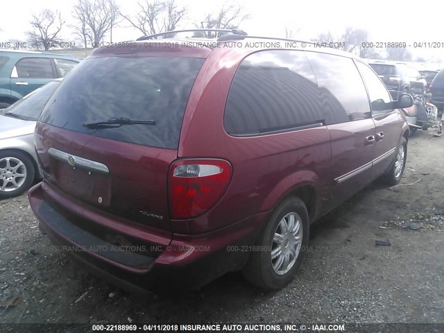 2A4GP54L97R160688 - 2007 CHRYSLER TOWN & COUNTRY TOURING RED photo 4